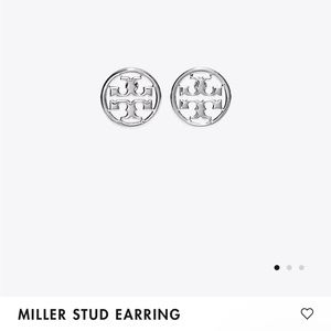 Tory Burch Miller Stud Earrings - Tory Silver